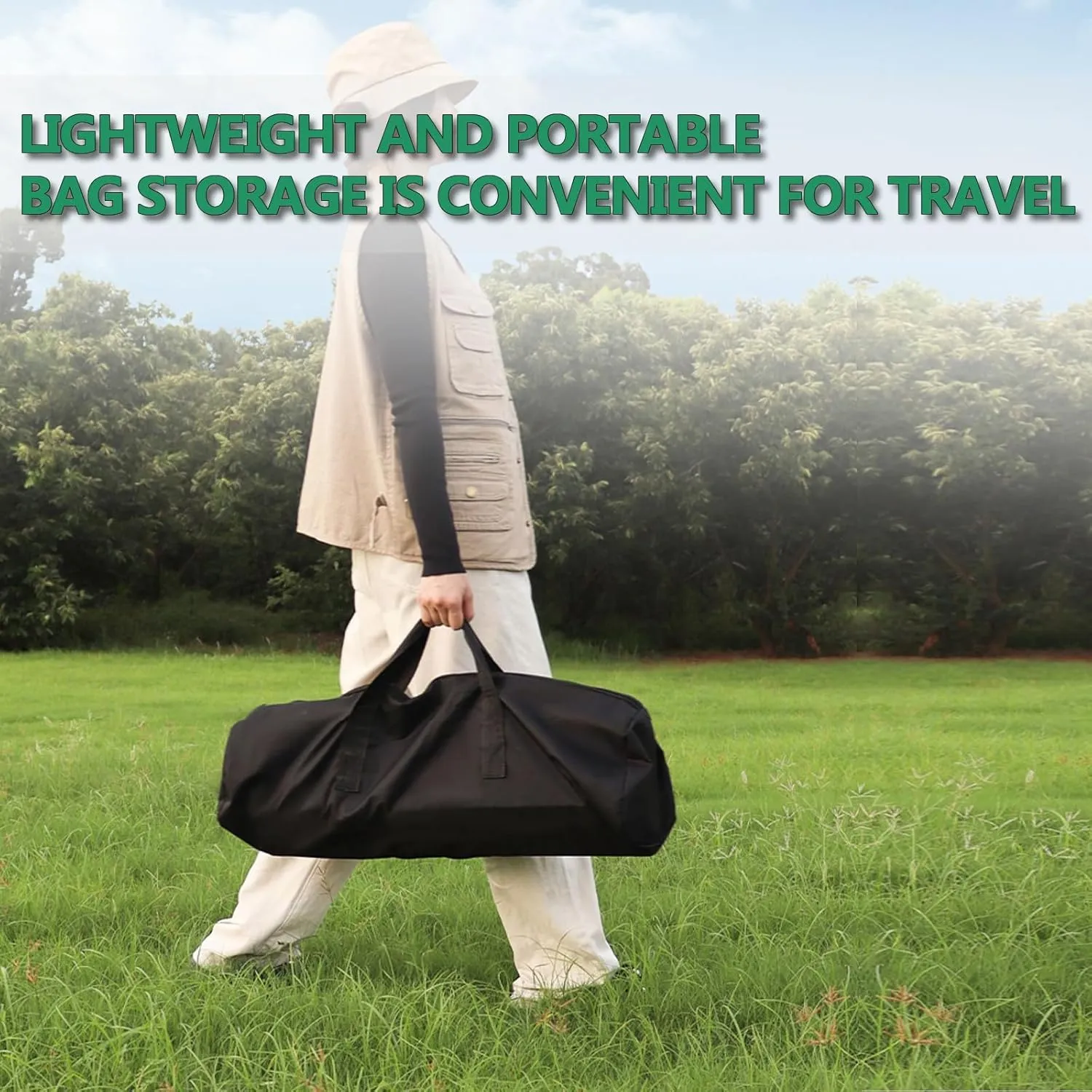 Ultralight Camping Table, Portable Aluminum Folding Table with Carry Bag, Compact Design for Camping, Beach, Travel, and Outdoor Use Black 50×53×50cm/19.7×20.9×19.7in