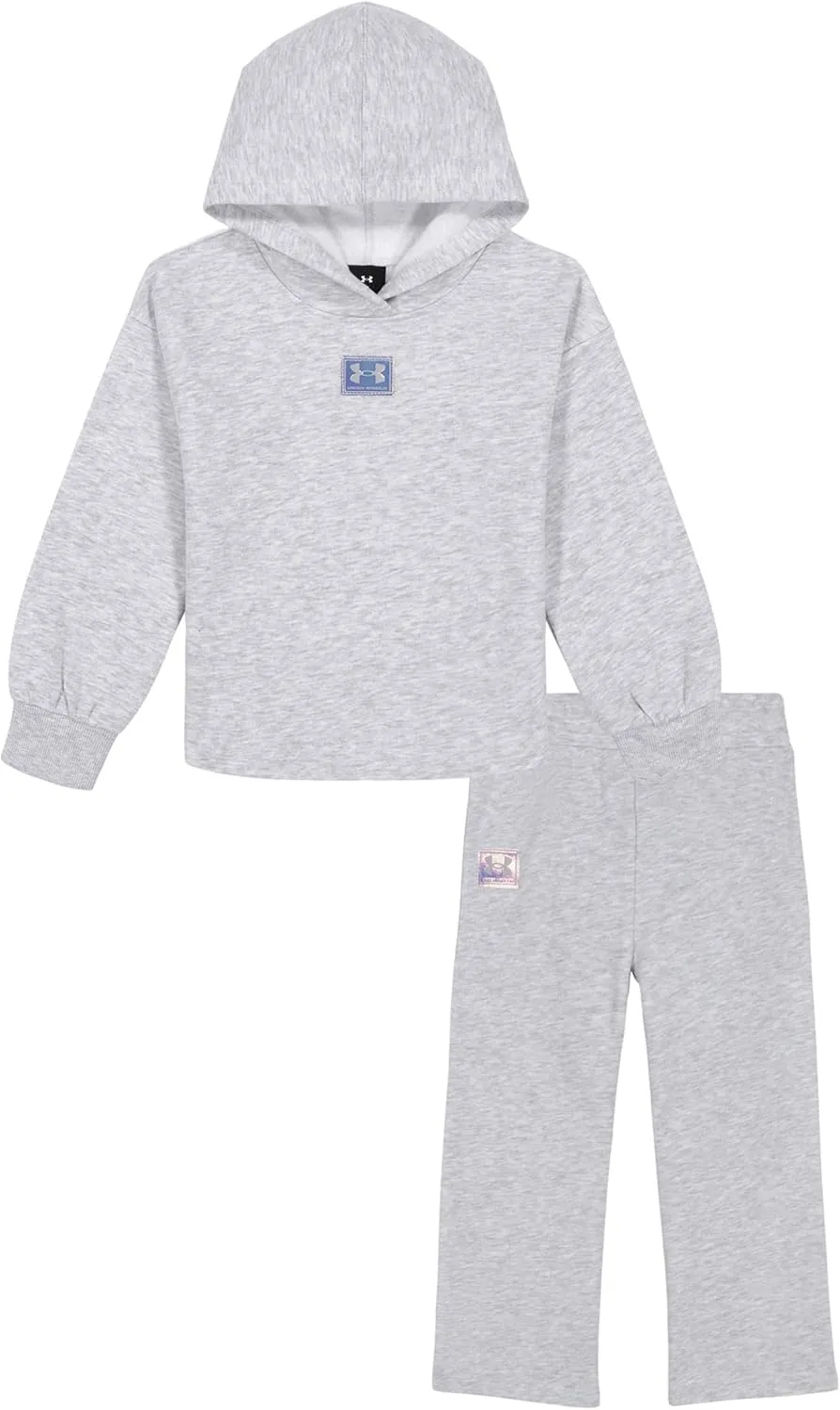 Under Armour girls Hoodie Set, Bottoms & Hoodie, Lightweight & Relaxed Fit