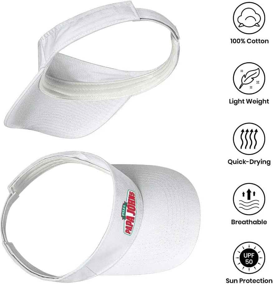 Unisex Cotton Visor Ballcap for Women Men Sun Hat Visors Adjustable Sport Wide Brim Cap Outdoor Empty Top Golf Hat