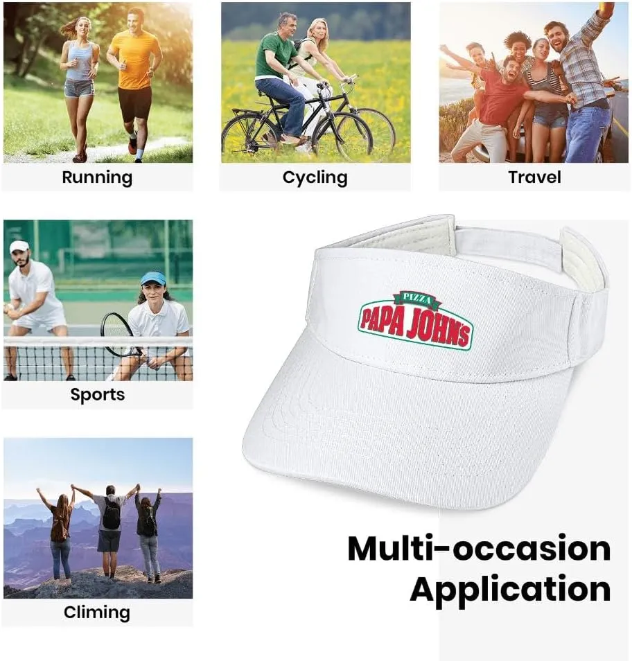 Unisex Cotton Visor Ballcap for Women Men Sun Hat Visors Adjustable Sport Wide Brim Cap Outdoor Empty Top Golf Hat