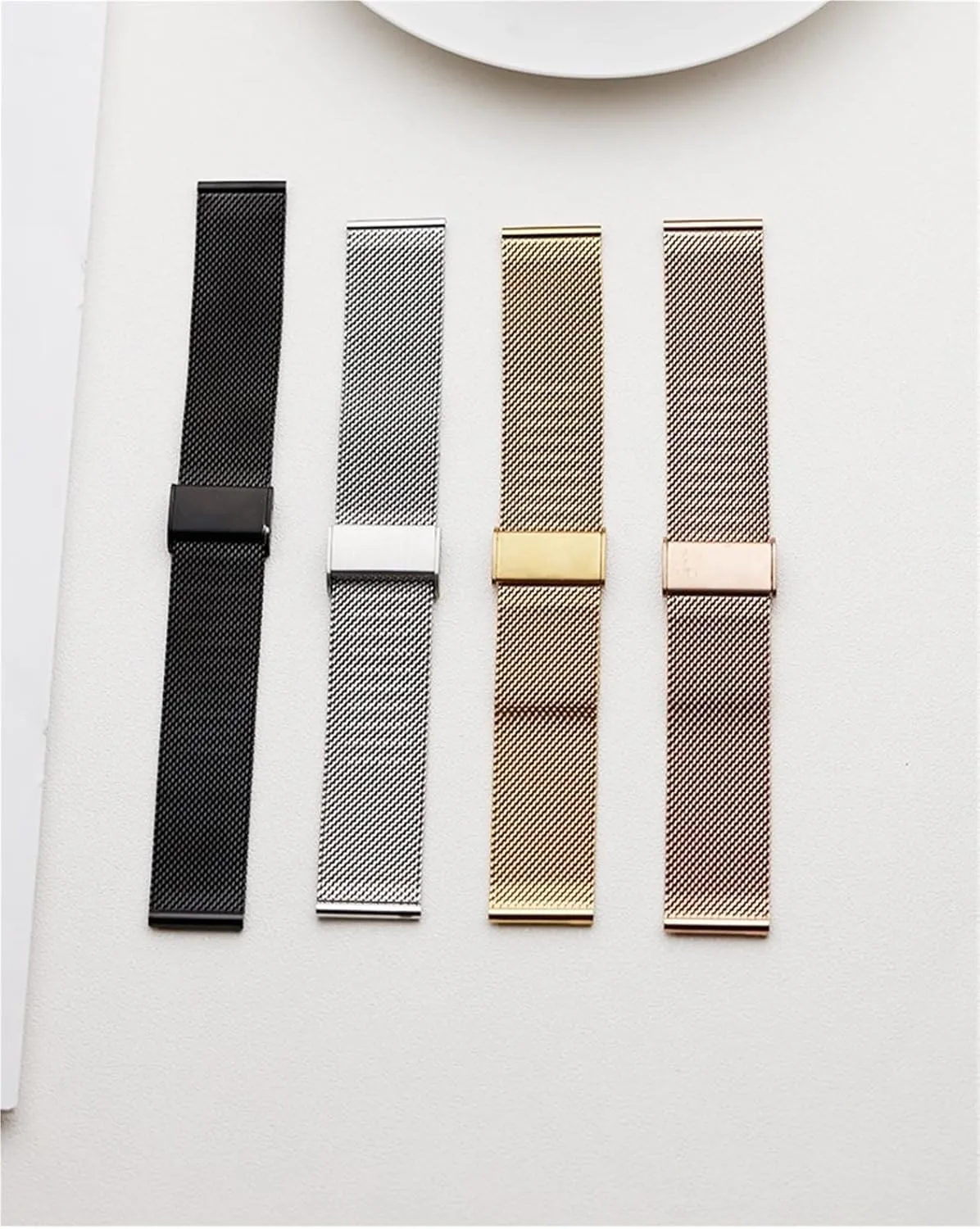 Unisex stainless steel mesh strap, quick-release adjustable strap