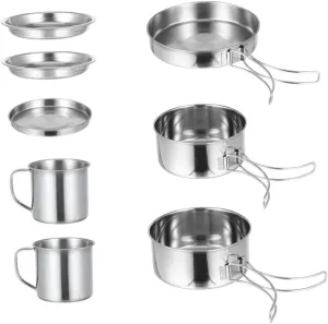UPKOCH 1 Set Outdoor Cookware for Camping Hiking and Picnics Portable Design with Easy Clean Features Suitable for People for Cooking and Barbecues