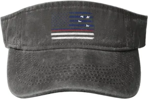 US and Flag of Patagonia Sun Visor Hats Cotton Adjustable Sports Empty Top Baseball Cap for Women Men Golf Cap