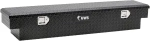 UWS EC10893-HP 59-Inch Matte Black Heavy-Wall Aluminum UTV Tool Box for Select Honda Pioneer 1000, RigidCore Lid