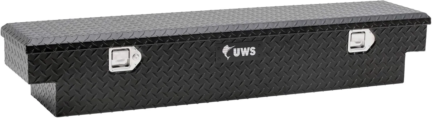 UWS EC10893-HP 59-Inch Matte Black Heavy-Wall Aluminum UTV Tool Box for Select Honda Pioneer 1000, RigidCore Lid