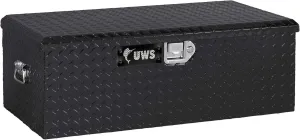 UWS EC20072 36-Inch Gloss Black Heavy-Wall Aluminum Foot Locker Tool Chest Storage Box, RigidCore Lid