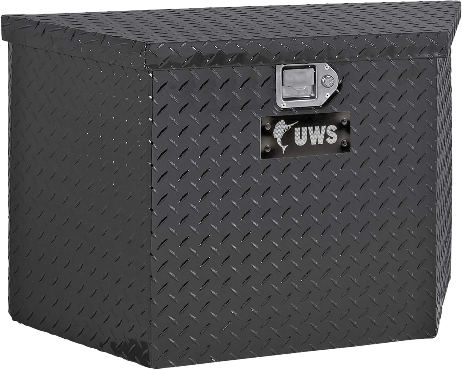 UWS EC20402 34-Inch Gloss Black Heavy-Wall Aluminum Trailer Tongue Tool Box, RigidCore Lid
