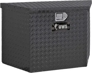 UWS EC20402 34-Inch Gloss Black Heavy-Wall Aluminum Trailer Tongue Tool Box, RigidCore Lid