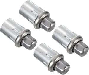 uxcell Adjustable Table Legs, 3.9" Stainless Steel Feet Fit for 1-1/2" O.D Tubing, Set of 4