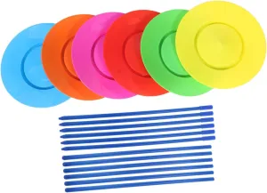 Vaguelly Acrobatic Props 6pc Set of Circus Stage Toys for Boys and Girls Juggling Performance