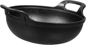 Vaguelly Cast Iron Soup Pot Hanging Cooking Pot for Home Outdoor Use for Camping Hiking Barbecue and Japanese Cuisine Easy to Clean Non Design