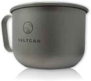Valtcan Titanium Coffee Mug 16.9 oz 500ml Camping Cup Cookware Heatable on Open Flame Stoves Ovens Electric Warmer Plates