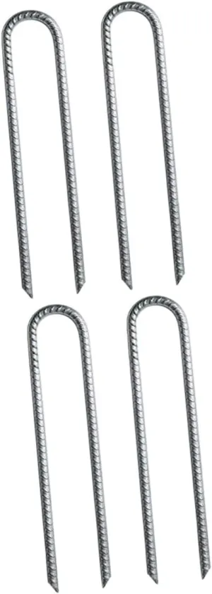 VANZACK 4Pcs Galvanized Steel Tent Pegs Heavy Duty Ground Nails for Camping Canopy and Outdoor Activities Resistant Shaped Stakes for Tents Fences and Garden Use