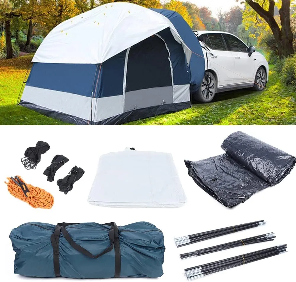 Vehicle Tent for Camping, Overlanding Shelter Universal Mount Car Camping Tent, Windproof & Waterproof, for Outdoor Camping Car Travel, Easy Set Up (8.2x8.2x6.56ft)