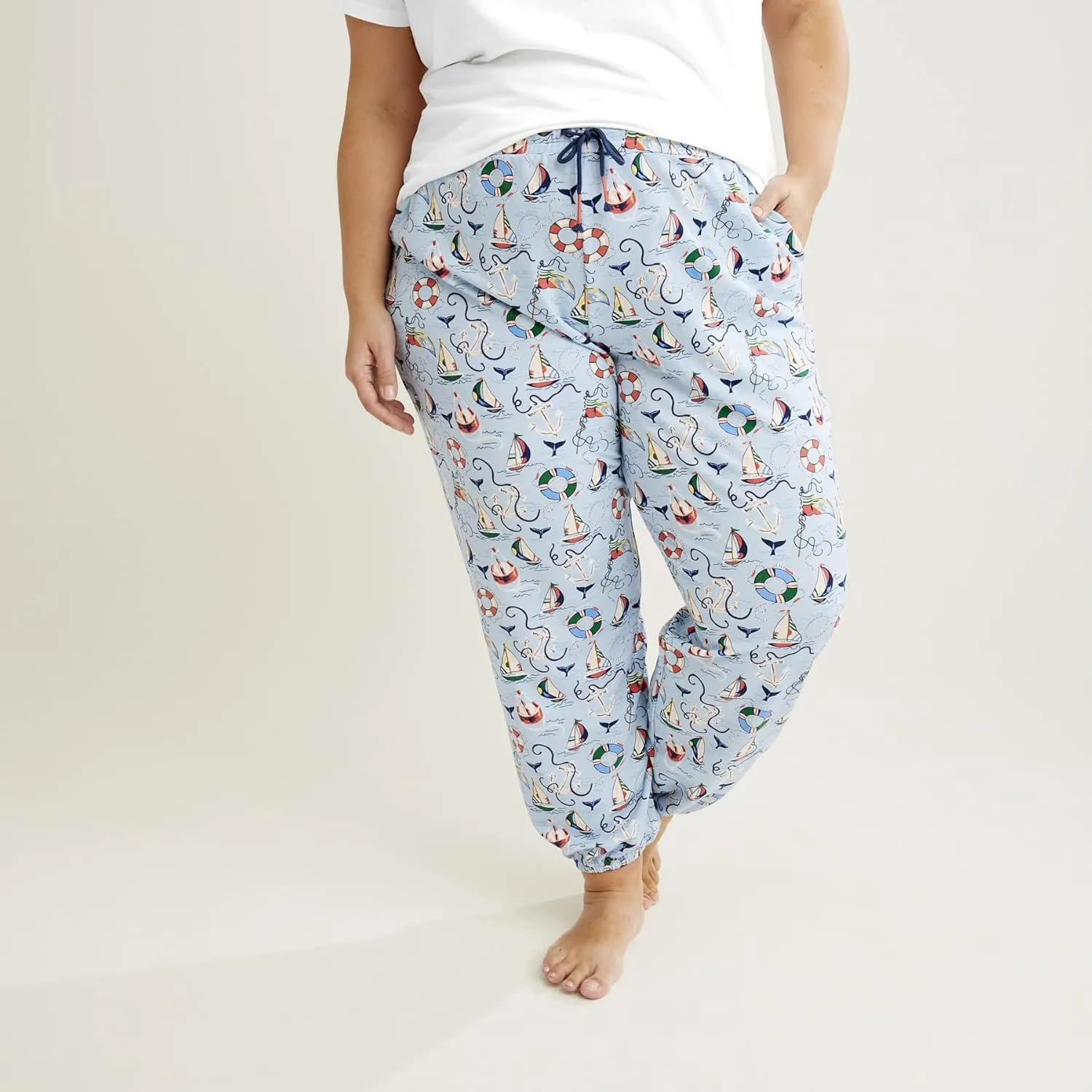 Vera Bradley Women's Lightweight French Terry Jogger Pajama Pants with Pockets