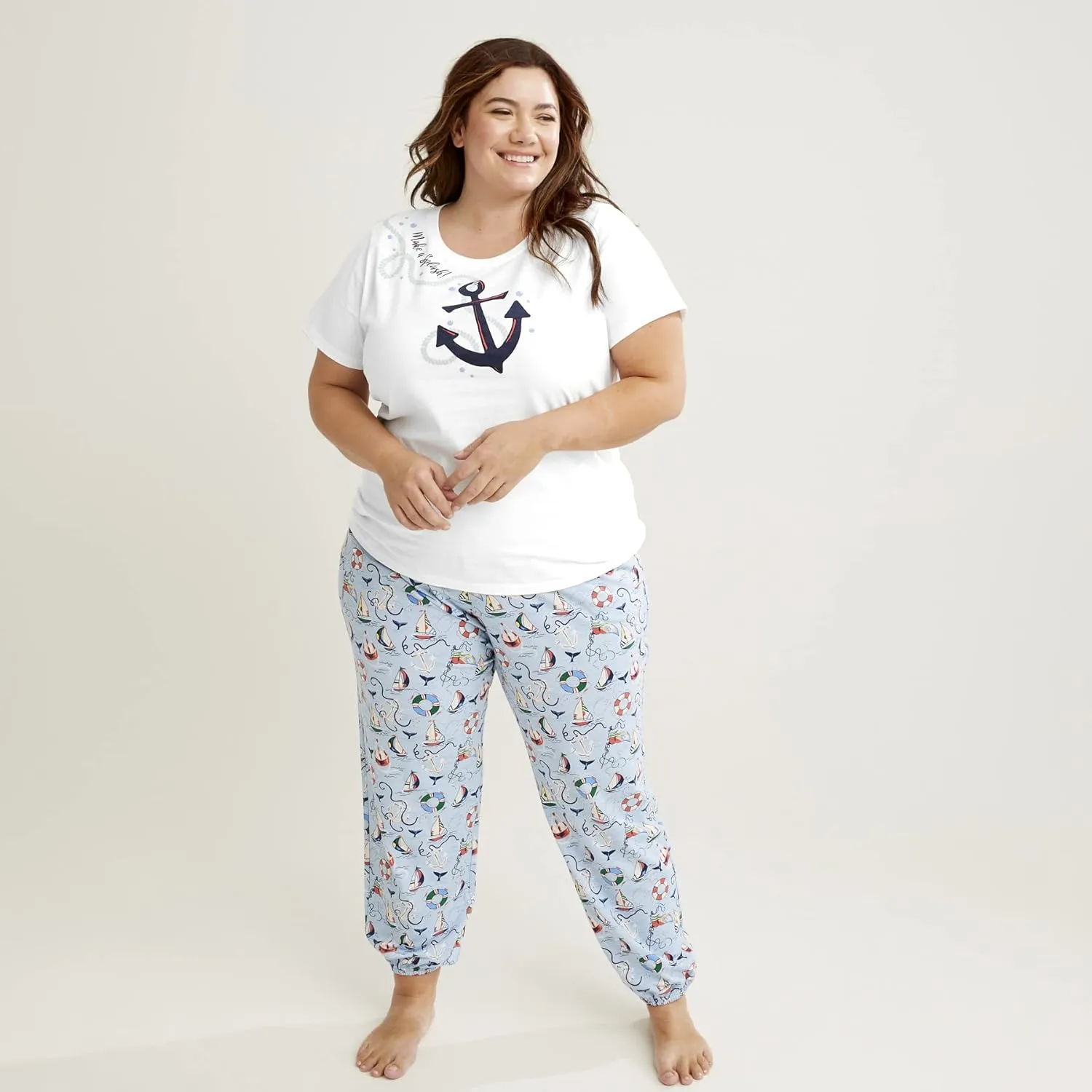 Vera Bradley Women's Lightweight French Terry Jogger Pajama Pants with Pockets