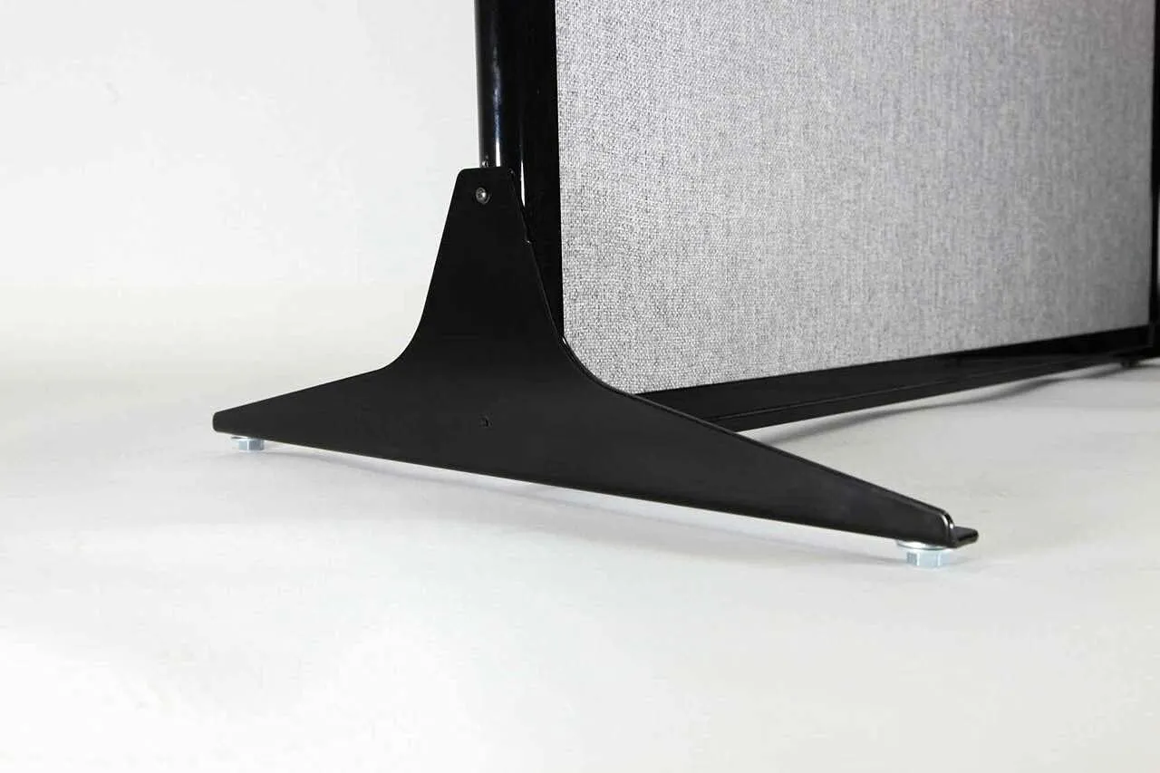 Versare Workstation Partition | Portable Wall Divider | Modern Office Cubicle | Free Standing Privacy Screen | Flexible Work Space | 33" x 70" Charcoal Gray Fabric Panels
