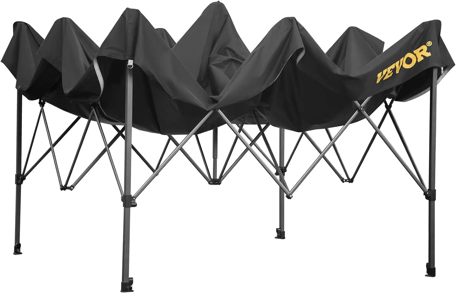 VEVOR Pop Up Canopy Tent, 10 x 10 FT, Outdoor Patio Gazebo Tent with Removable Sidewalls and Wheeled Bag, UV Resistant Waterproof Instant Gazebo Shelter for Party, Garden, Backyard, Black