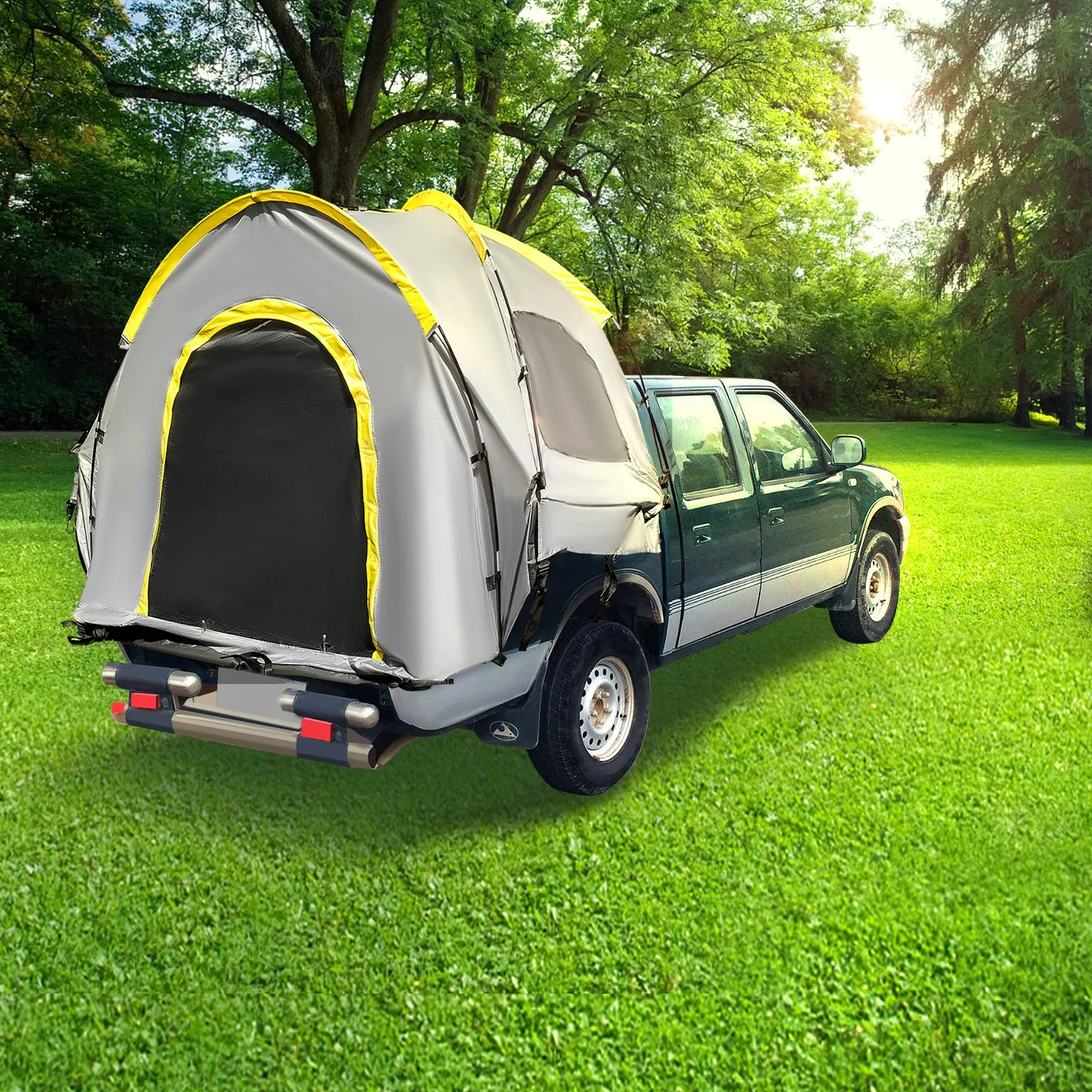 VEVOR Truck Tent 5-5.2’ Truck Bed Tent, Waterproof & Windproof, Grey Color
