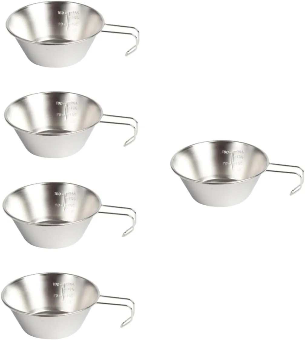 VICASKY Camping Cookware Foldable Bowl Water Cups Portable Camping Accessories Camping Mug Reusable Wine Cup