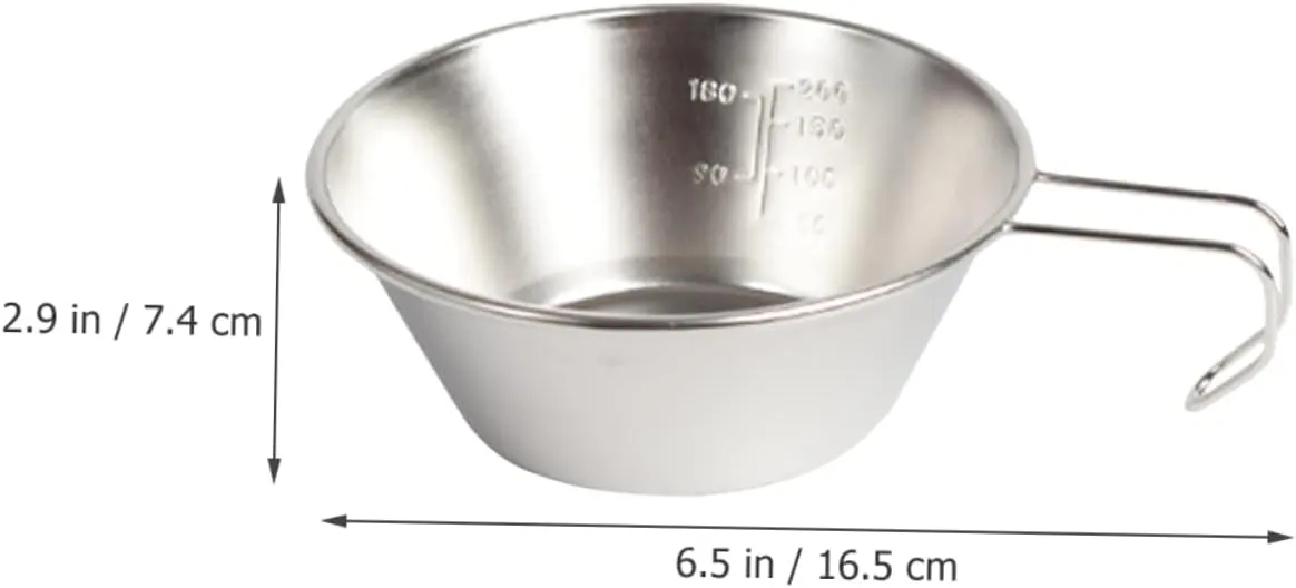VICASKY Camping Water Bowl Compact Makgeolli Cup for Outdoor Activities Durable and Convenient Wine Cup for Picnics and Backpacking Smooth Surface Design for