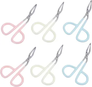 VICASKY Stainless Steel Brow Scissors 6pcs Eyebrow Clip Tweezers Eyebrow Shaping Tool Set