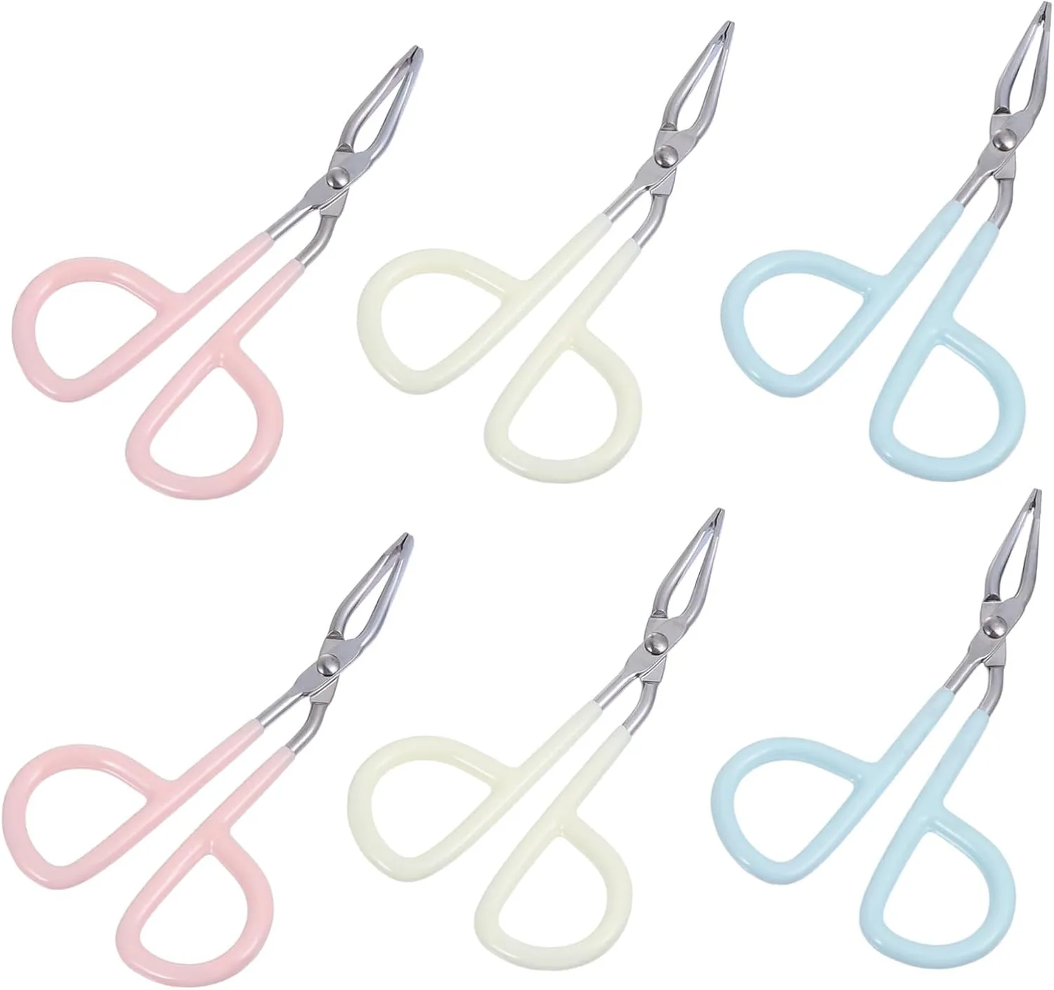 VICASKY Stainless Steel Brow Scissors 6pcs Eyebrow Clip Tweezers Eyebrow Shaping Tool Set