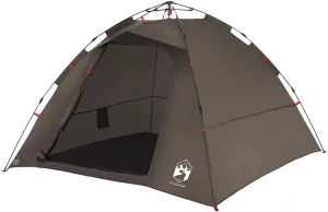 vidaXL Fishing Tent 4-Person, Foldable Camping Shelter, Garden Tent, Outdoor Shelter, Portable Canopy, Fishing Shelter, Brown Quick Release