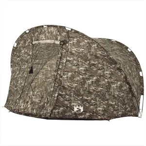 vidaXL Fishing Tent 5-Person, Foldable Camping Shelter, Garden Tent, Outdoor Shelter, Portable Canopy, Fishing Shelter, Camouflage Waterproof