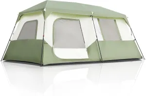 VINGLI Camping Tent 6/8/10 Persons for Outside,3 Windows,Outdoor Family Cabin Tent for Gathering,Picnic,Camping, Hike with 1 Minute Setup