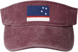 Vintage Flag of Patagonia Sun Visor Hats for Women Men Cotton Adjustable Sports Empty Top Golf Cap