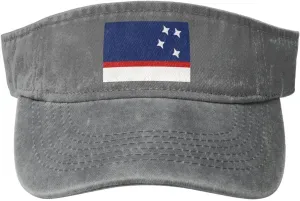 Vintage Flag of Patagonia Sun Visor Hats for Women Men Cotton Adjustable Sports Empty Top Golf Cap