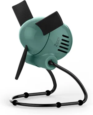 Vornado Zippi Small Personal Fan | Foldable Cooling for Desk, Nightstand, Tabletop, Travel and More | 2 Speeds & Soft Blades | Green