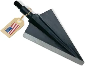 VPA1 1/8" 2 Blade 250 Grain Right Single Bevel Broadhead, Screw-in, 1045 Carbon Tool Steel 50-52 Rockwell, 3 Pack, Made in The USA