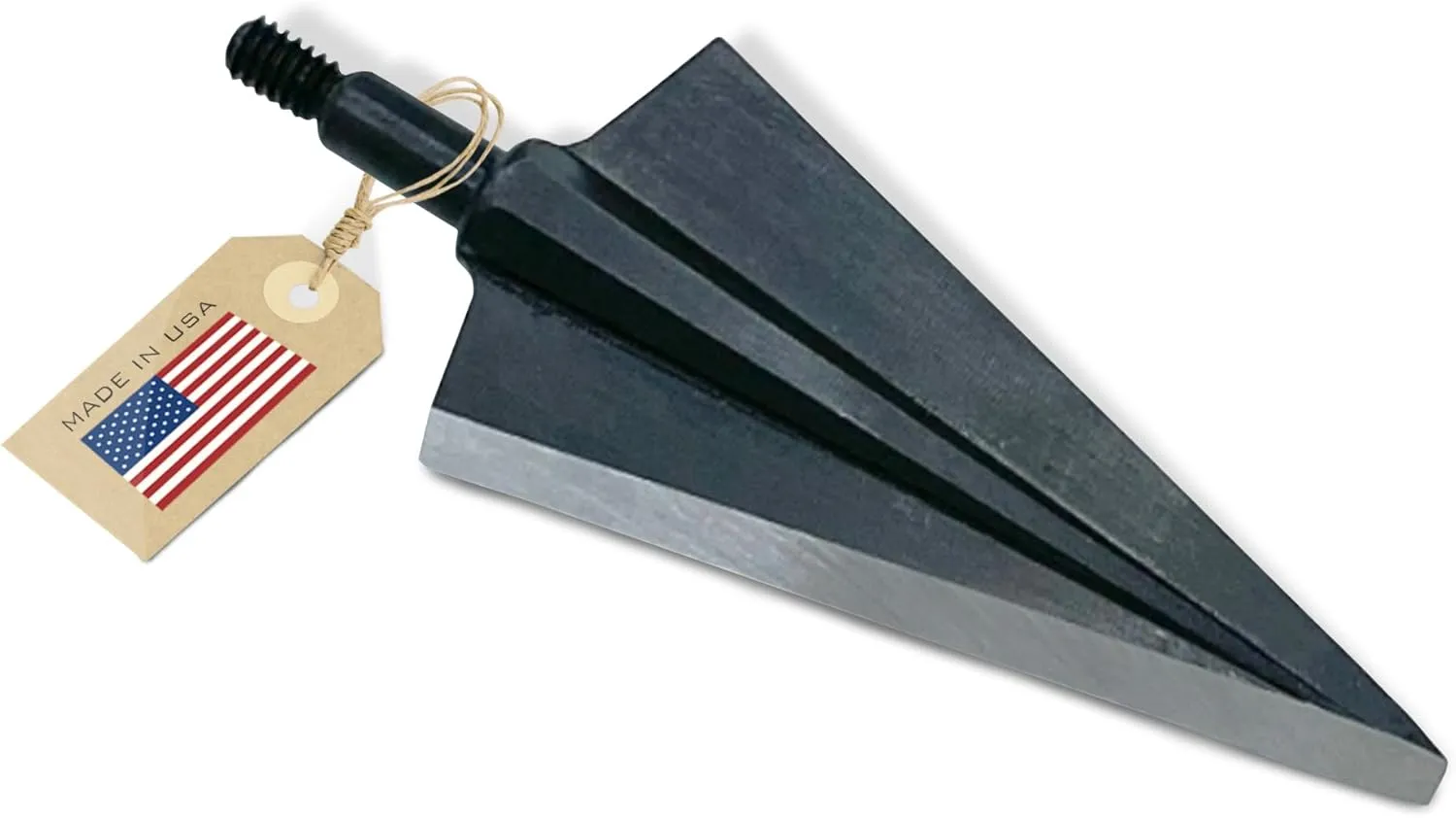 VPA1 1/8" 2 Blade 300 Grain Right Single Bevel Broadhead, Screw-in, 1045 Carbon Tool Steel 50-52 Rockwell, 3 Pack, Made in The USA