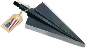 VPA1 1/8" 2 Blade 300 Grain Right Single Bevel Broadhead, Screw-in, 1045 Carbon Tool Steel 50-52 Rockwell, 3 Pack, Made in The USA