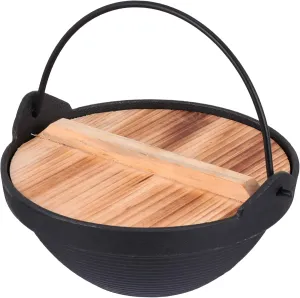 Wakauto Portable Single Serve Hotpot Cast Iron Non-stick Surface Camping Pot Multifunctional Outdoor Cooking p