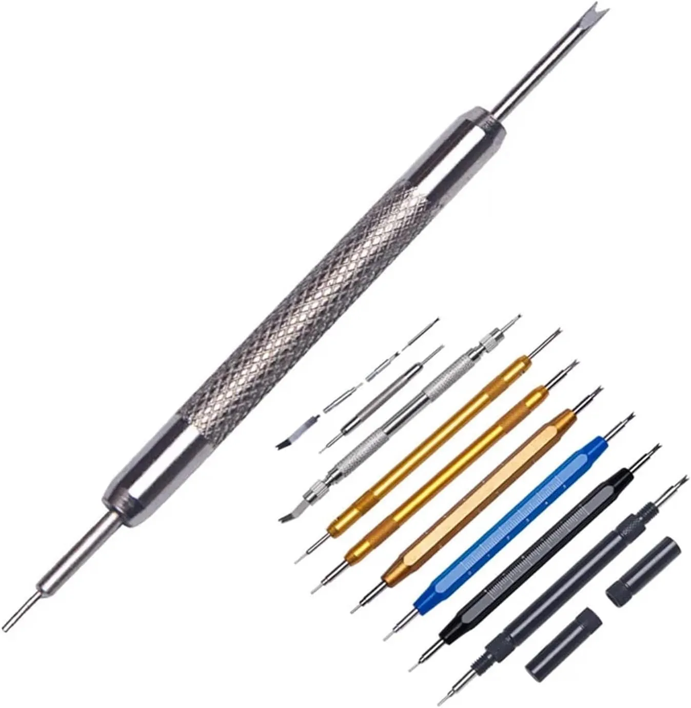 Watch Repair Tool Kit Watch Strap Spring Bar Removal Tool For Smart Watch Band Release Pins Bars Remove Tools Stick Tweezers(F 2)