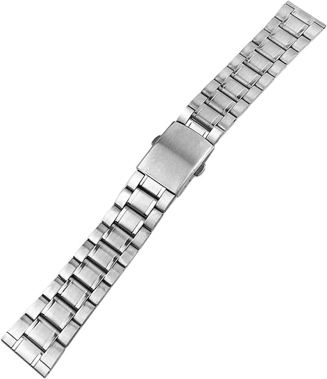 Watch Strap Metal Stainless Steel Replacement Strap Watch Band Flat Buckle Wrist Band Silver Gold, Silver, 12 14 16 18 20 22Mm /14Mm/Silver Go