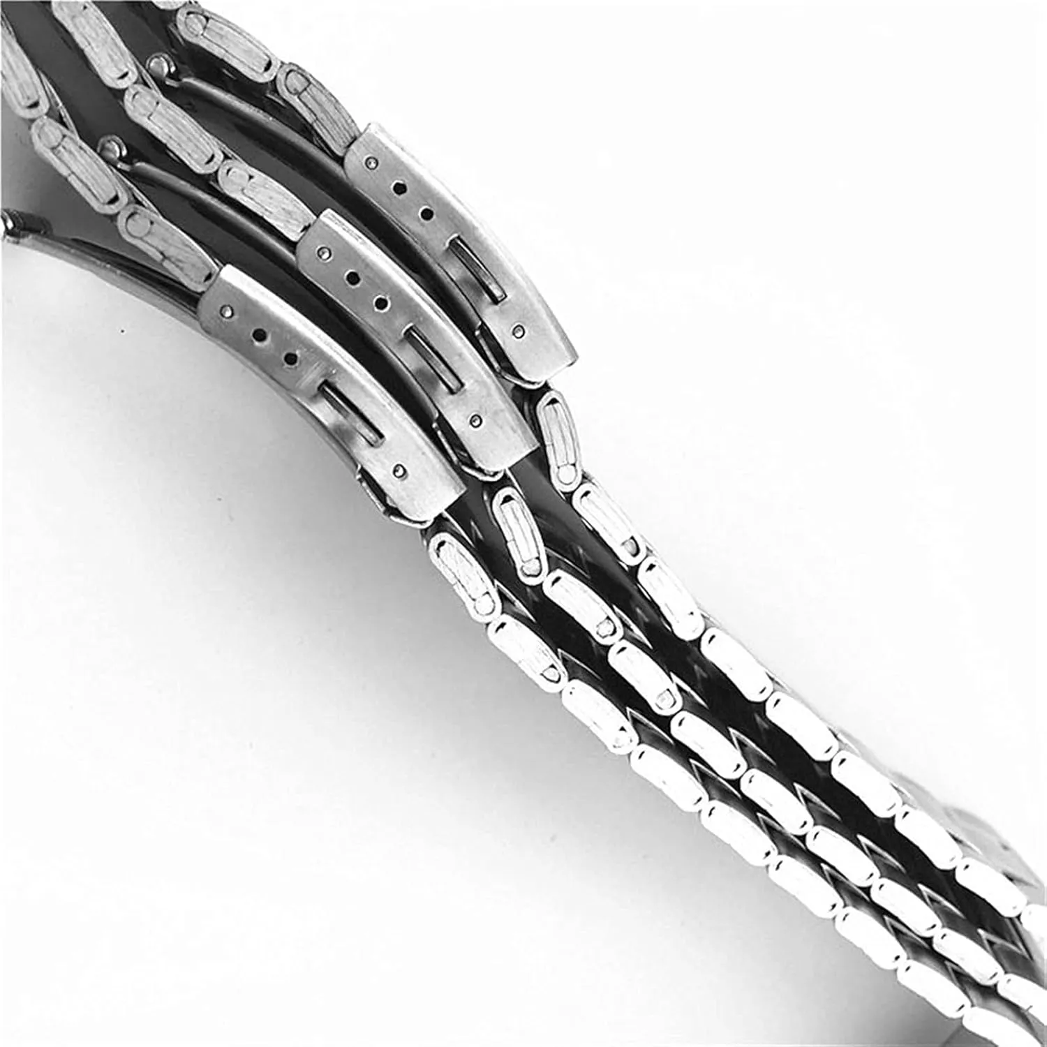 Watch Strap Metal Stainless Steel Replacement Strap Watch Band Flat Buckle Wrist Band Silver Gold, Silver, 12 14 16 18 20 22Mm /14Mm/Silver Go