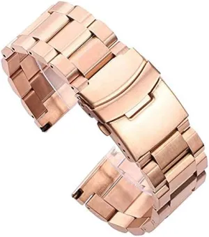 Watch Strap Metal Watch Strap 18 20 22 24mm Silver Brushed Stainless Steel Watches Watches Replace Accessories Bracelet (Color : Silver, Size : 24mm)