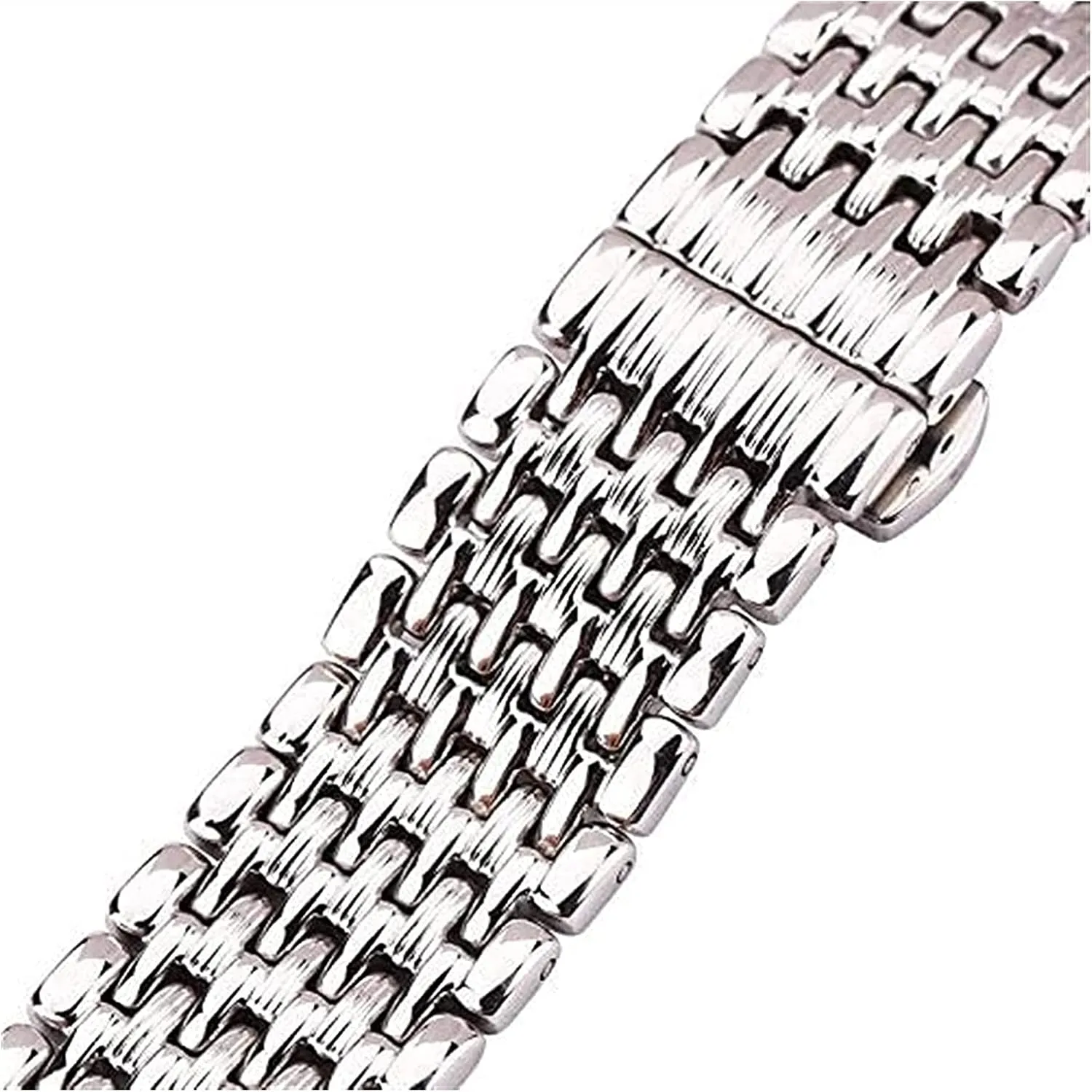 Watch Strap Stainless Steel Strap Women Men 16mm 18mm 20mm 22mm Silver Straight end Strap Watch Accessories