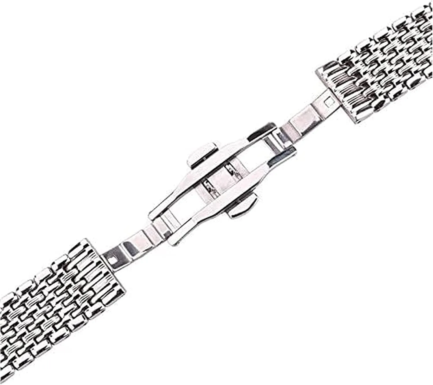 Watch Strap Stainless Steel Strap Women Men 16mm 18mm 20mm 22mm Silver Straight end Strap Watch Accessories