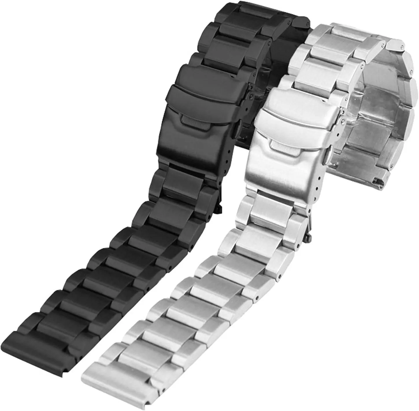 Watch Strap Trapezoidal Solid Stainless Steel Strap Bracelet 18 20 22 24 Mm Replacement Metal Strap Men's Strap Accessories