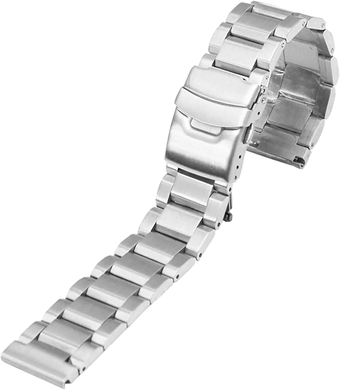 Watch Strap Trapezoidal Solid Stainless Steel Strap Bracelet 18 20 22 24 Mm Replacement Metal Strap Men's Strap Accessories