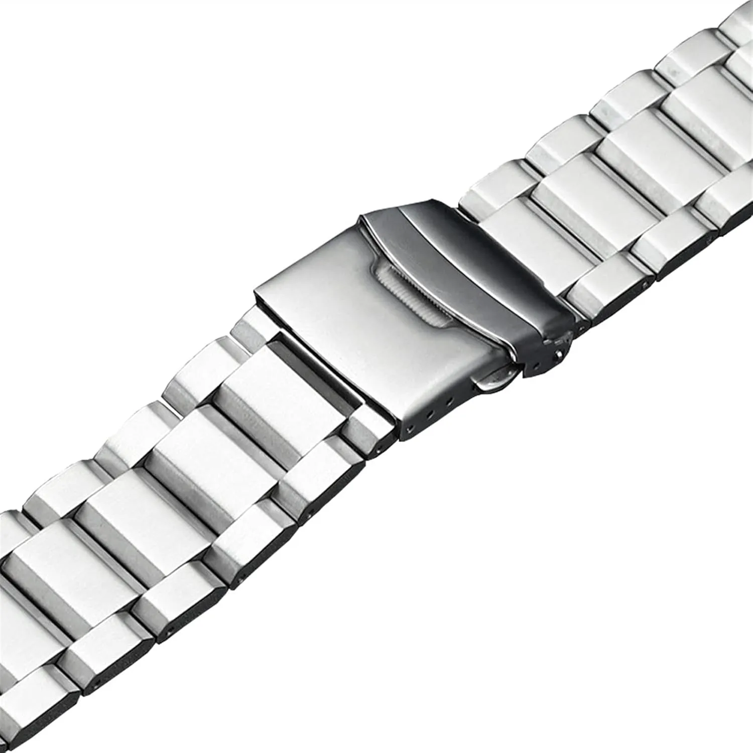 Watch Strap Trapezoidal Solid Stainless Steel Strap Bracelet 18 20 22 24 Mm Replacement Metal Strap Men's Strap Accessories