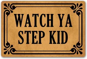 Watch Ya Step Kid Entrance Non-Slip Outdoor/Indoor Rubber Door Mats for Front Door/Garden/Kitchen/Bedroom 23.6" x 15.7"…