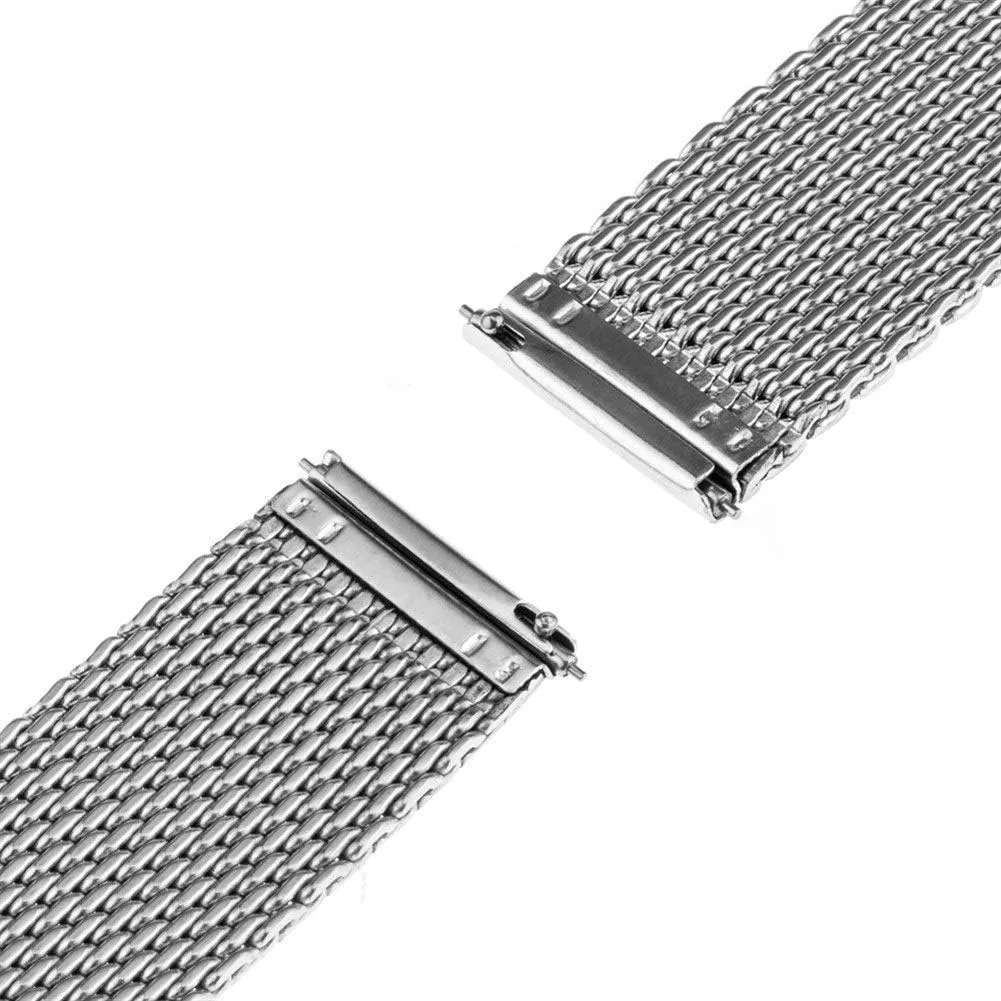 Watchband 16mm 18mm 20mm 22mm Universal watchband Quick Release Watch Band mesh Stainless Steel Strap Wrist Belt Bracelet Black