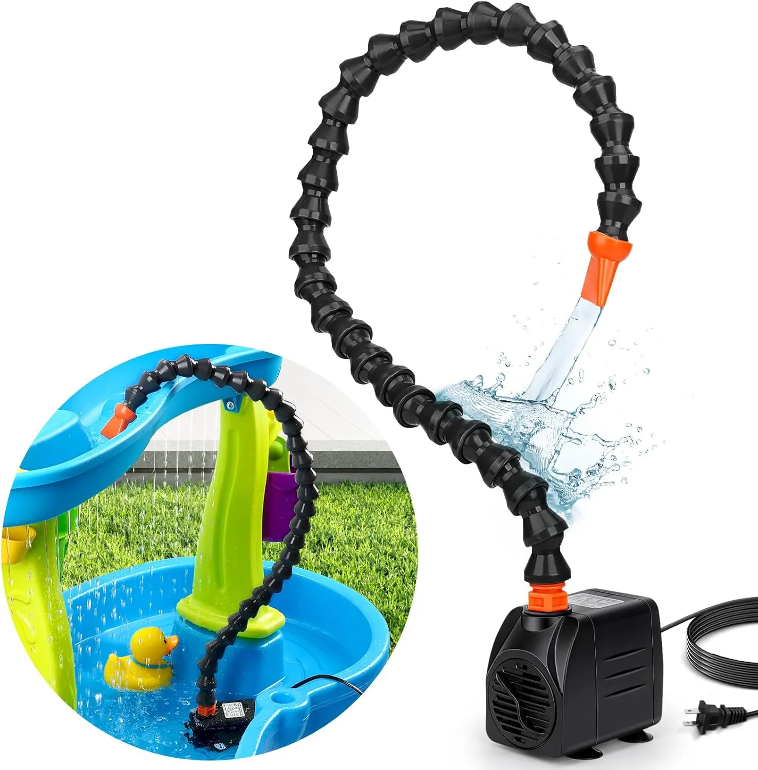 Water Table Pump, Water Pump for Kids Water Table Fun Summer Outdoor Water Table Toys Outside Water Table Accessories for Toddlers Kids