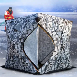 Waterproof Glamping Yurt Tent | Portable Large Pop Up Tent | 4-8 Person Instant Cabin Tent | 4 Season Double Layers Bell Tent Teepee for Adults
